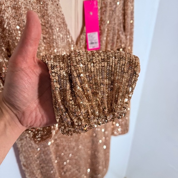 NEW Lilly Pulitzer Reagan Long Sleeve Sequin Mini Dress - Picture 8 of 9